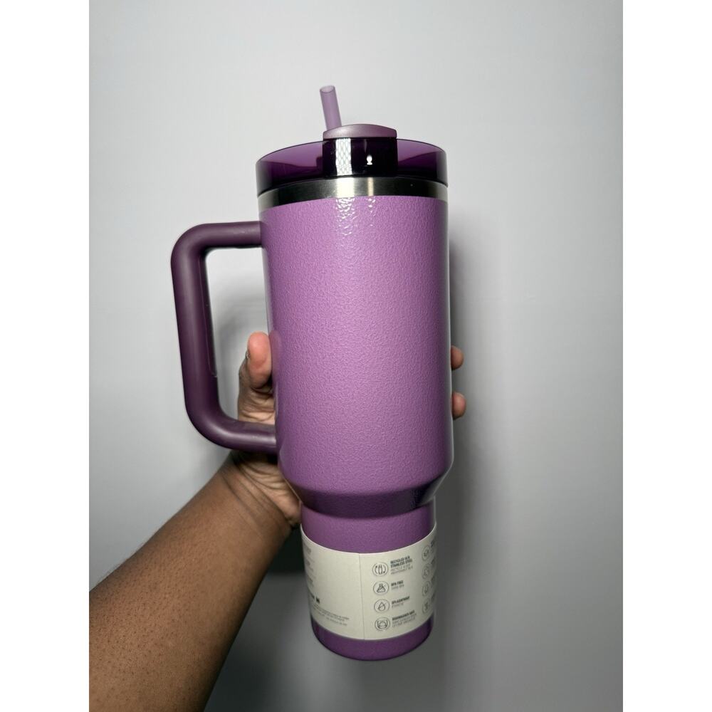 Stanley Classic HAMMERTONE LILAC PURPLE 40oz Flowstate Quencher Tumbler BNWT - Picture 4 of 6